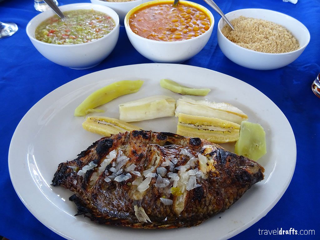 Mufete de peixe grelhado