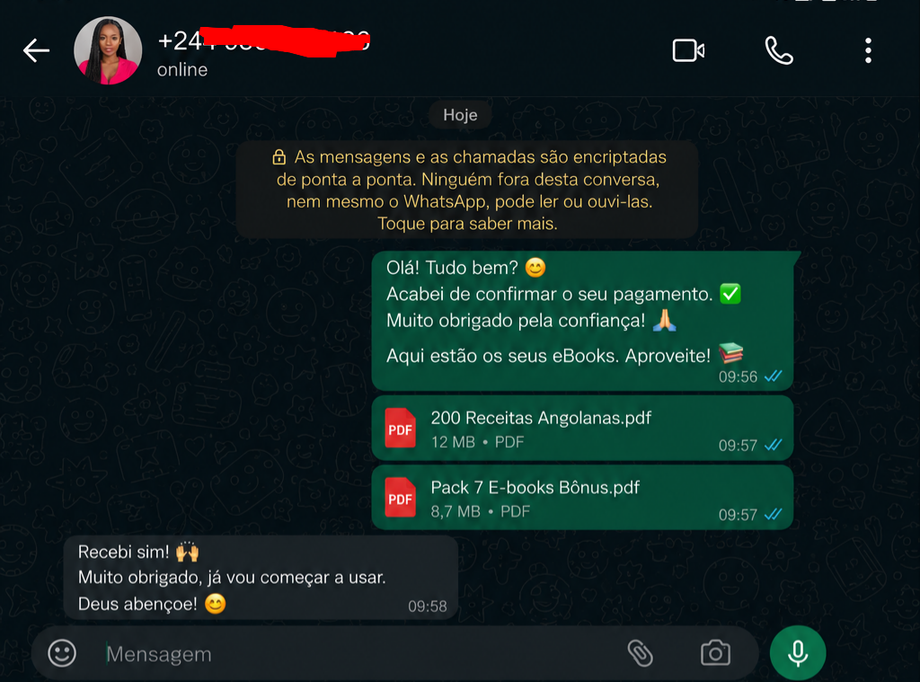 Confirmação de entrega do Kit pelo WhatsApp